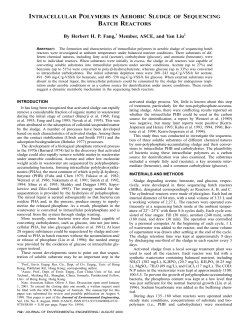 Intracellular polymers in aerobic sludge of sequencing batch