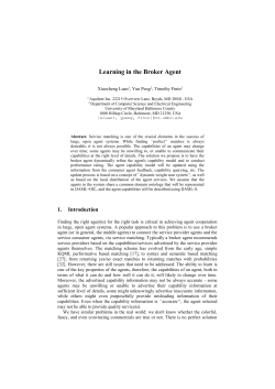 Learning in Broker agent