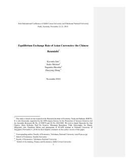 8.1 Equilibrium exchange rate of Asian currencies
