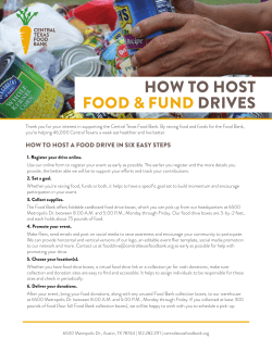 Food Drive Kit - Central Texas Food Bank