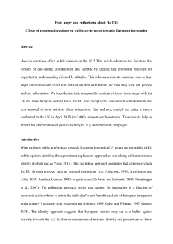 Emotional reactions and opinions towards the