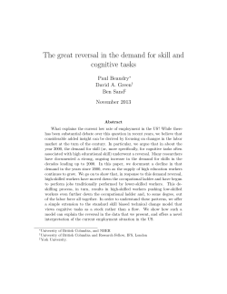 The great reversal in the demand for skill and cognitive tasks