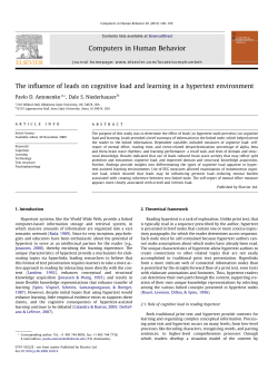 The influence of leads on cognitive load and learning in a