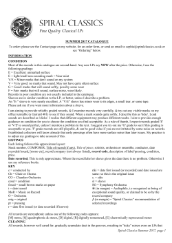 condition - Spiral Classics