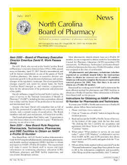 News North Carolina Board of Pharmacy