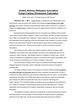 United Airlines Releases Innovative Cargo Carbon