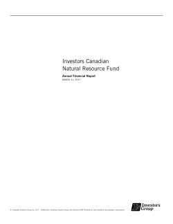 Investors Canadian Natural Resource Fund