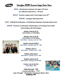 Lexington STORM Summer League Swim Team
