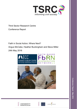 Faith in Social Action - University of Birmingham