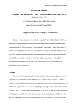 Heatwaves Supplemental Materials Supplemental Materials