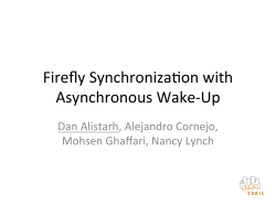Firefly Synchronization with Asynchronous Wake-up
