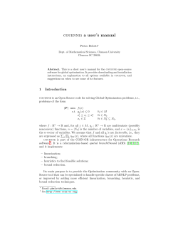 CoUEnnE: a user`s manual - COIN-OR