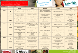 Caterlink Summer 17 SA Menu Gold. Silver. Meat free Monday