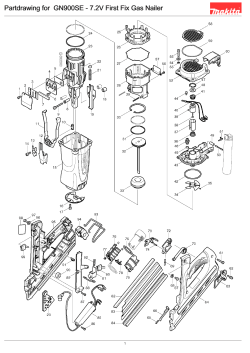 Partdrawing for GN900SE - 7.2V First Fix Gas Nailer