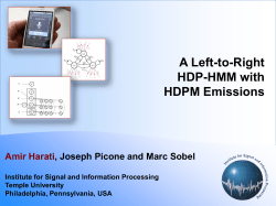 HDP-HMM - The Institute for Signal and Information Processing
