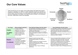 Our Core Values - Teach First NZ