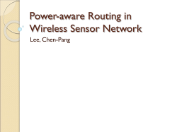Power aware routing in WSN
