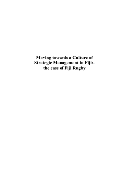 Moving towards a Culture of Strategic Management in Fiji