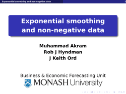 Exponential smoothing and non-negative data