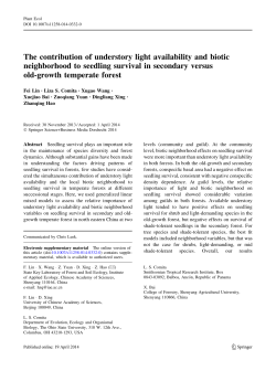 The contribution of understory light availability and biotic
