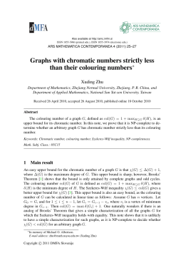Graphs with chromatic numbers strictly less than their colouring