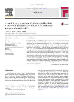 Is health literacy an example of construct proliferation?