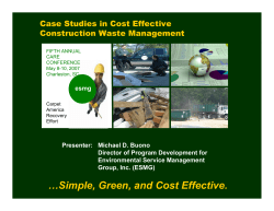 Case Studies in Cost Effective Construction Waste Management