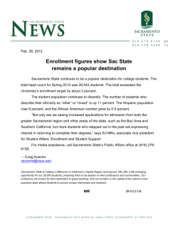 Enrollment figures show Sac State remains a