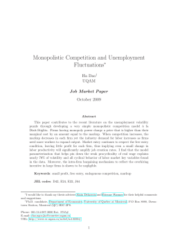 Monopolistic Competition and Unemployment