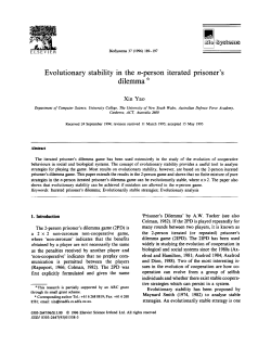 Evolutionary stability in the n-person iterated prisoner`s dilemma *