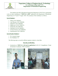 NITK Virtual Lab Report - Nagarjuna Group Of Institutions