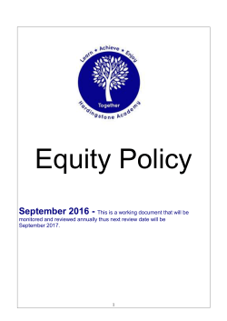 Equity and Equality Policy