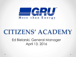 GRU Overview - the City of Gainesville