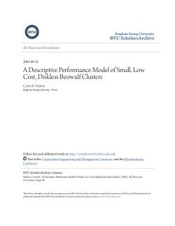 A Descriptive Performance Model of Small, Low Cost, Diskless