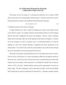 Use of Byproduct Hydrogen for Electricity Cogeneration Using a