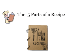 The 5 Parts of a Recipe