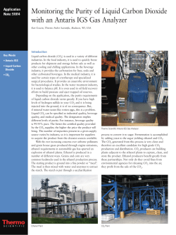 Monitoring the Purity of Liquid Carbon Dioxide with an Antaris IGS