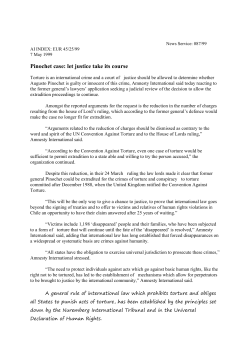Pinochet case: let justice take its course