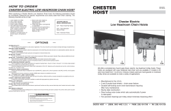 Electric Low Headroom Chain Hoists ELC-100