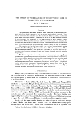 THE EFFECT OF TEMPERATURE ON THE MUTATION RATE IN