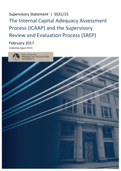 The Internal Capital Adequacy Assessment Process (ICAAP) and