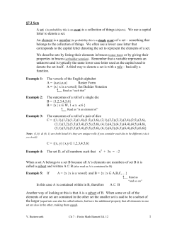 1 &sect;7.2 Sets letter to denote a set. ) of a set &ndash; something that belongs