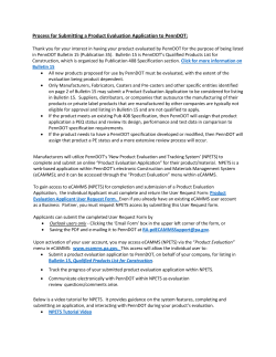 Process for Submitting a Product Evaluation Application to PennDOT: