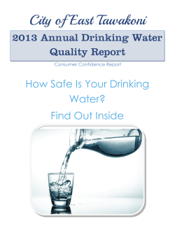 How Safe Is Your Drinking Water? - Official Site of the City of East