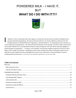 powdered milk - Reynoldsnet.org