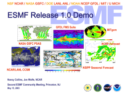 ESMF Release 1.0 Demo
