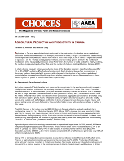 4th Quarter 2009 | 24(4) Agricultural Production and Productivity in