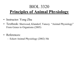 Principles of Animal Physiology