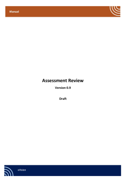 Assessment Review Manual - University Administration and Services