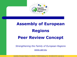 AER Peer reviews Scheele - Assembly of European Regions